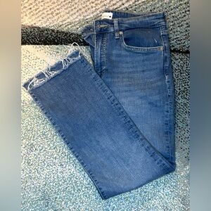 Zara Denim Women’s  Jeans with Raw Hem Size 8